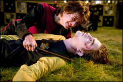 הארי פוטר עם גופתו של סדריק דיגורי